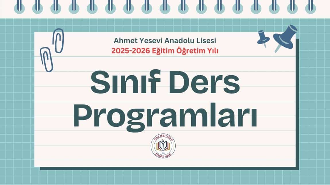 SINIF DERS PROGRAMLARI